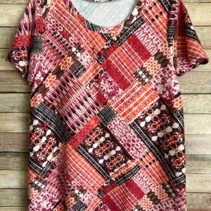 Colorful Patchwork Short Sleeve Tee